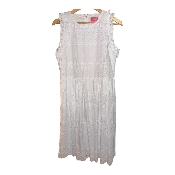 White NWT Kate Spade Eyelet Dress 10 - Picture 2 of 6